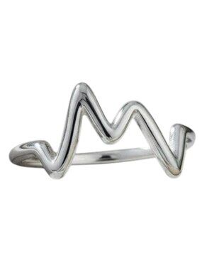 925 STERLING SILVER Heartbeat EKG Ring Nurse Doctor